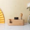 Real Wood Butternut Espresso Coffee Machine Accessories Handle Powder Compactor Stainless Steel Hammer Press Coffee Tools