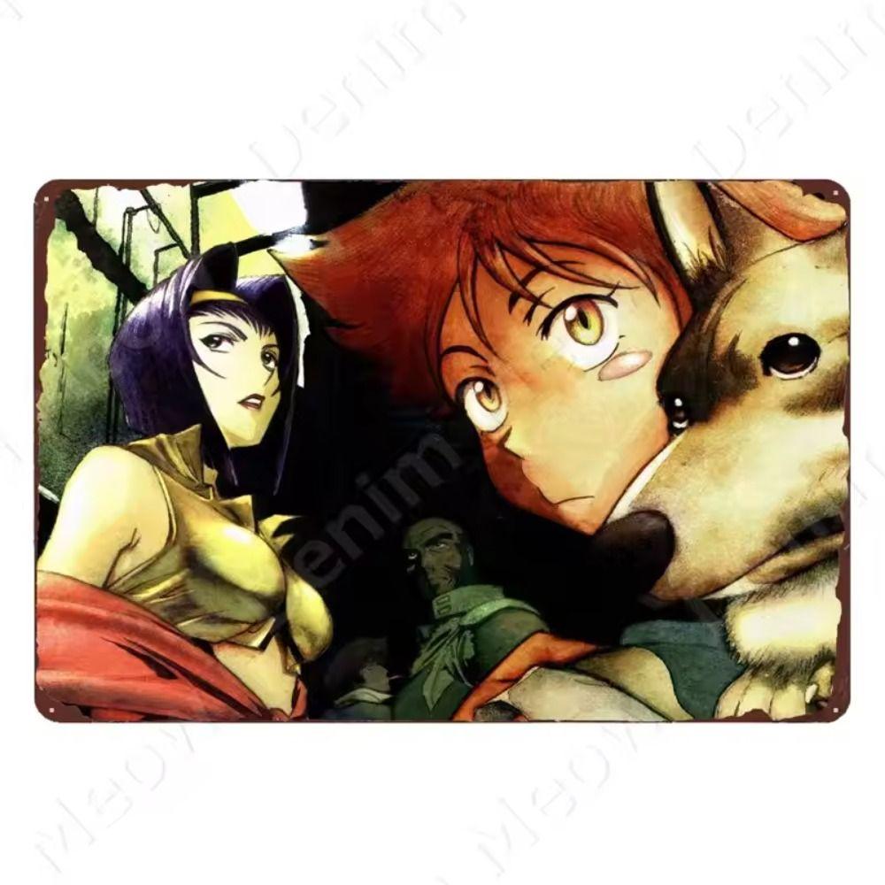 

Винтажная металлическая жестяная табличка Герои японского аниме Домашний декор 20x30см