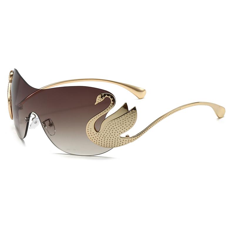  One-Piece Ins Style Full-Frame Sunglasses Charming Modern Retro Sunglasses Trendy Street Style Sunglasses Lh301