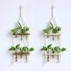 Retro Wood Hanging Hydroponic Test Tube Multilayer Stand Plant Vase  Hydroponic Plant