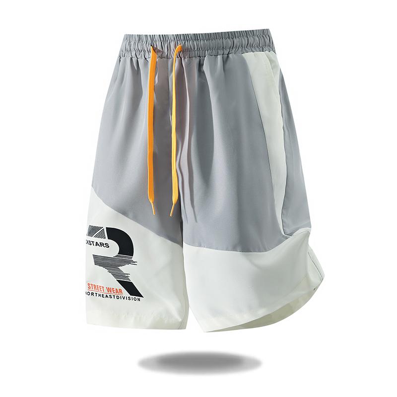 Летние Повседневные Спортивные Шорты Мужские Для Бега Свободные Беговые Фитнес Мужские Укороченные Шорты Свободные Шорты M серый