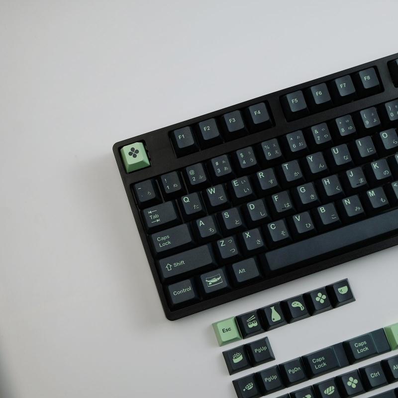 142 Keys Wasabi Mustard Keycaps PBT Dye Sublimation Personlized  Keycap For Mechanical  MX Keyboard for Key