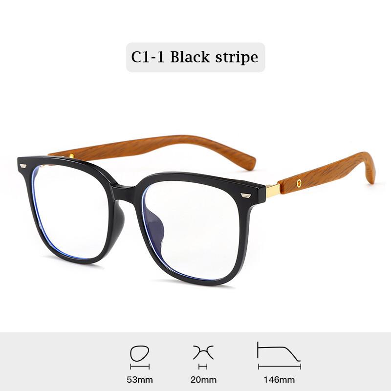 

Large Frame Reading Glasses Wood grain temples TR90 Oversized Square Prescription Eyeglasses Classic Presbyopia Eyewear UV400 Original Lenses