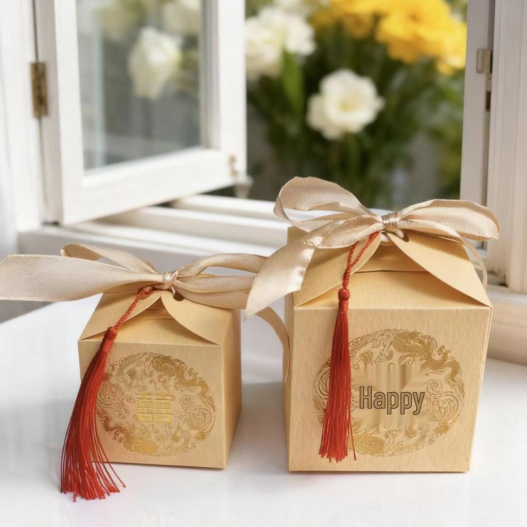 Elegant Chinese Wedding Candy Favor Box
