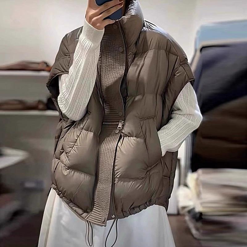 Fashion Zipper Design Women Sleeveless Casual