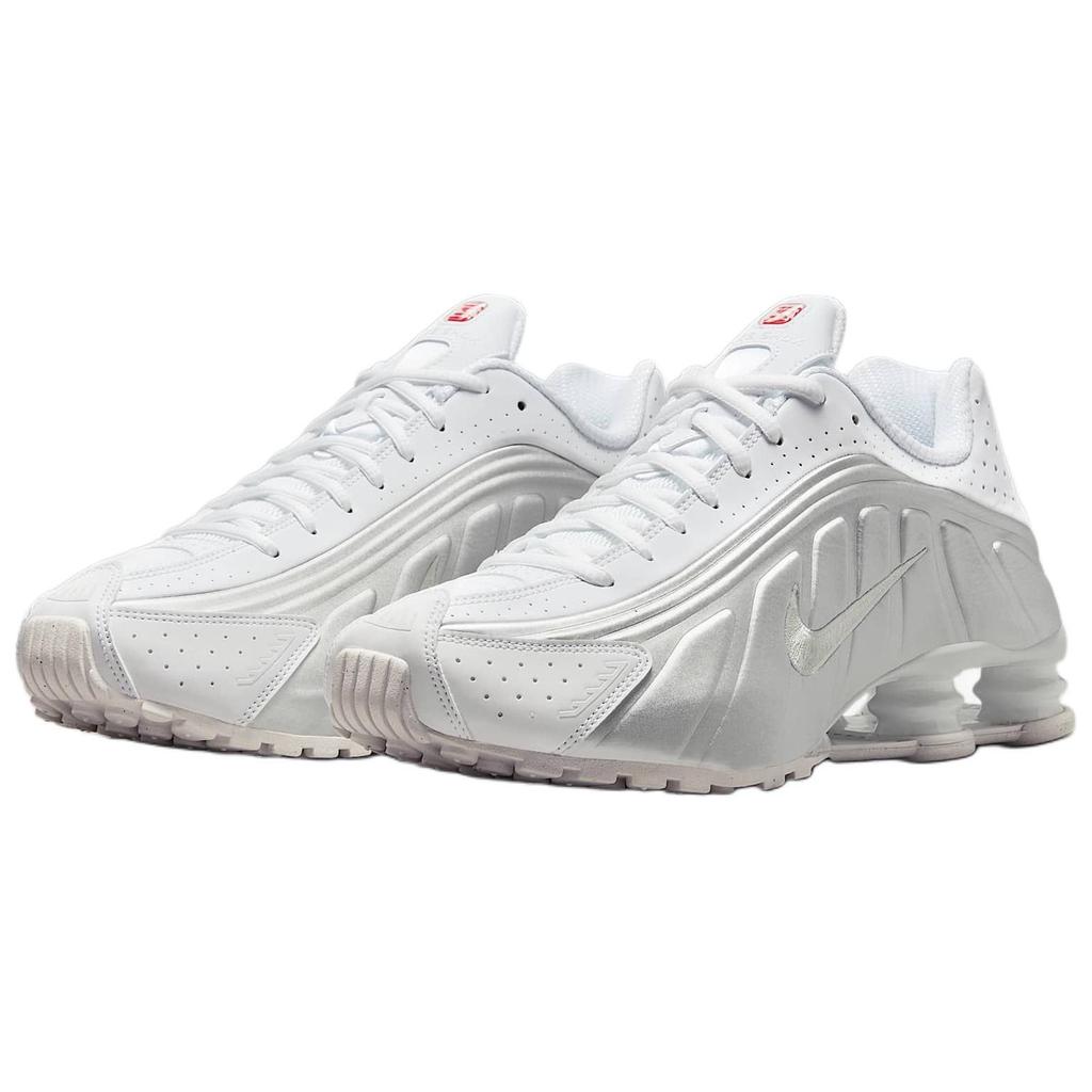 New Nike Shox R4 White Bright Crimson Metallic Silver HQ1988-101