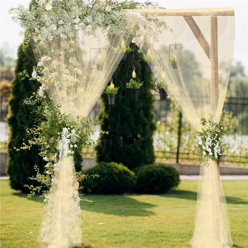 2/3m Wedding Decoration Tulle Roll Polyester Fabric Wedding Birthday Party Backdrop Ceremony Reception Hanging Decoration