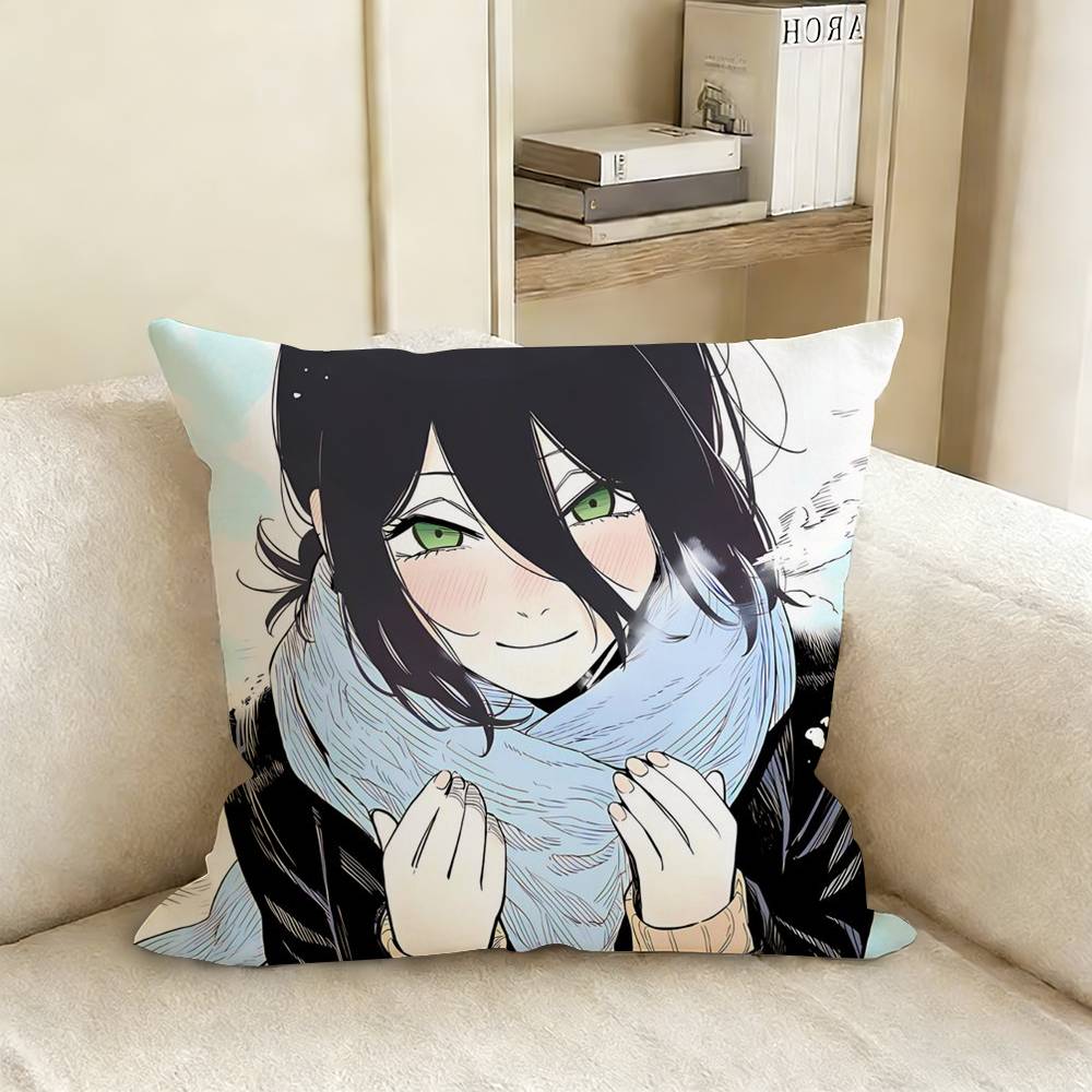 CChainsaw Man Cool RReze Pillow Case Living Room Sofa Cushion Cover Suitable For Home Bedroom Room Decoration