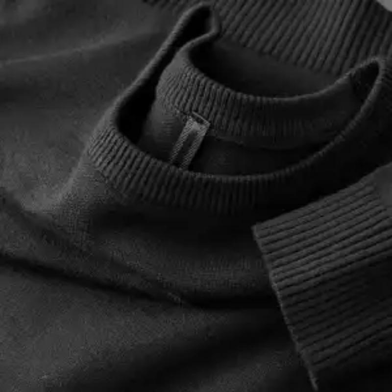 Spring New Style Men's Slim  Solid Color Round Neck Simple Fashionable and Comfortable Sweater