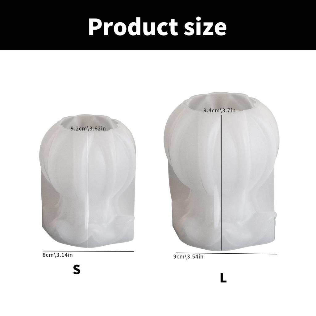 Gips Kerzenständer Silikonform Handgemachte Kerzenbasis Form Dekorative Hydrokultur-Vase Form Heimdekoration Form