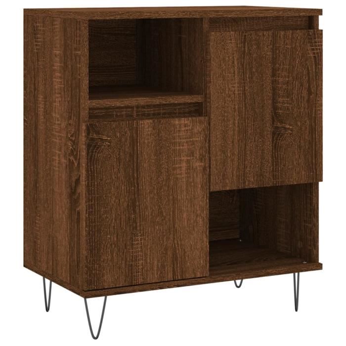 VidaXL Buffet Chêne marron 60x35x70 cm Bois d'ingénierie 831195