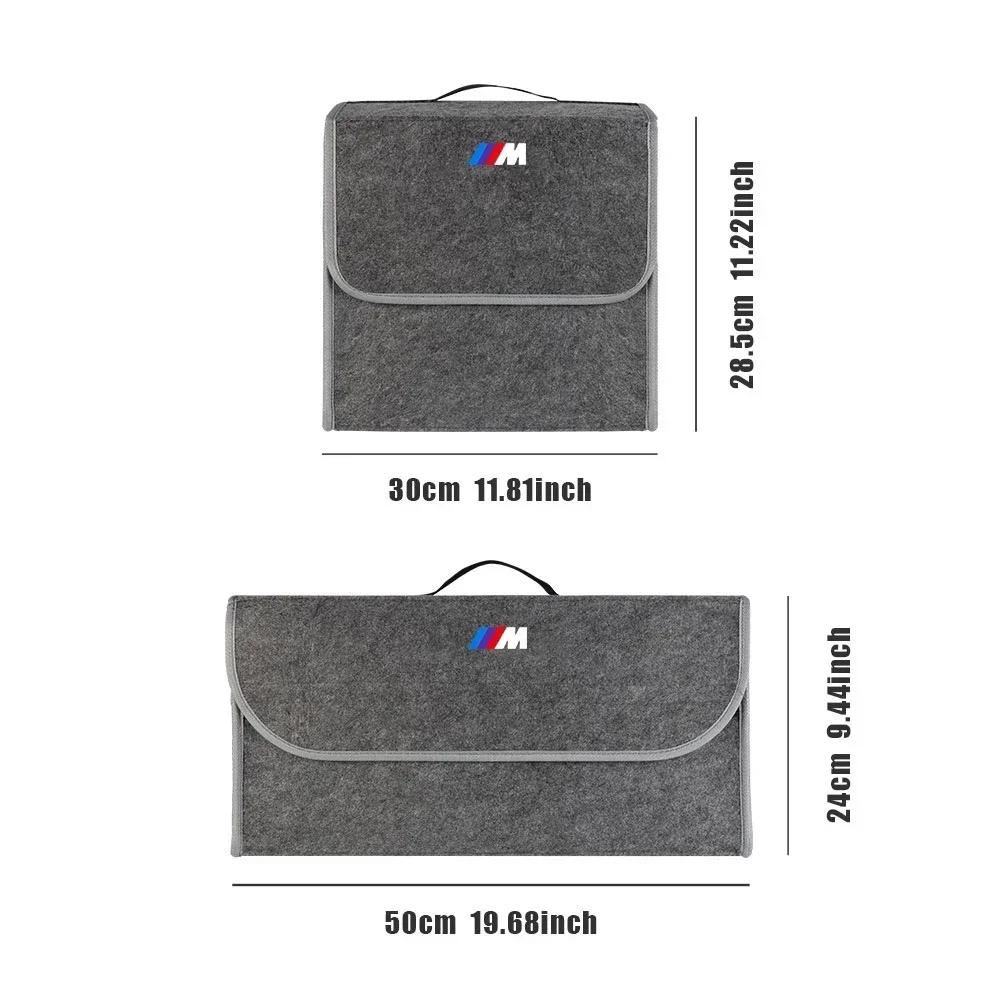Geantă de depozitare pentru portbagajul mașinii Cutie de camping din piele Pliabilă Organizator cu embleme auto Accesorii pentru BMW M Performance E36 E60 E90 E46 M5