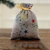 Christmas Cotton Linen Gift Bags Xmas Tree Printed Drawstring Pocket Christmas Party Gift Packaging Jewelry Storage Bags