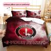 Custom Name Charlton Athletic Pattern Bedding Quilt Set  Home Decoration  Gift (1 * duvet cover + 2 * pillowcase  without core)