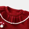Red Romper: Autumn/Winter New Year's & First Birthday Formal Outfit for Babies