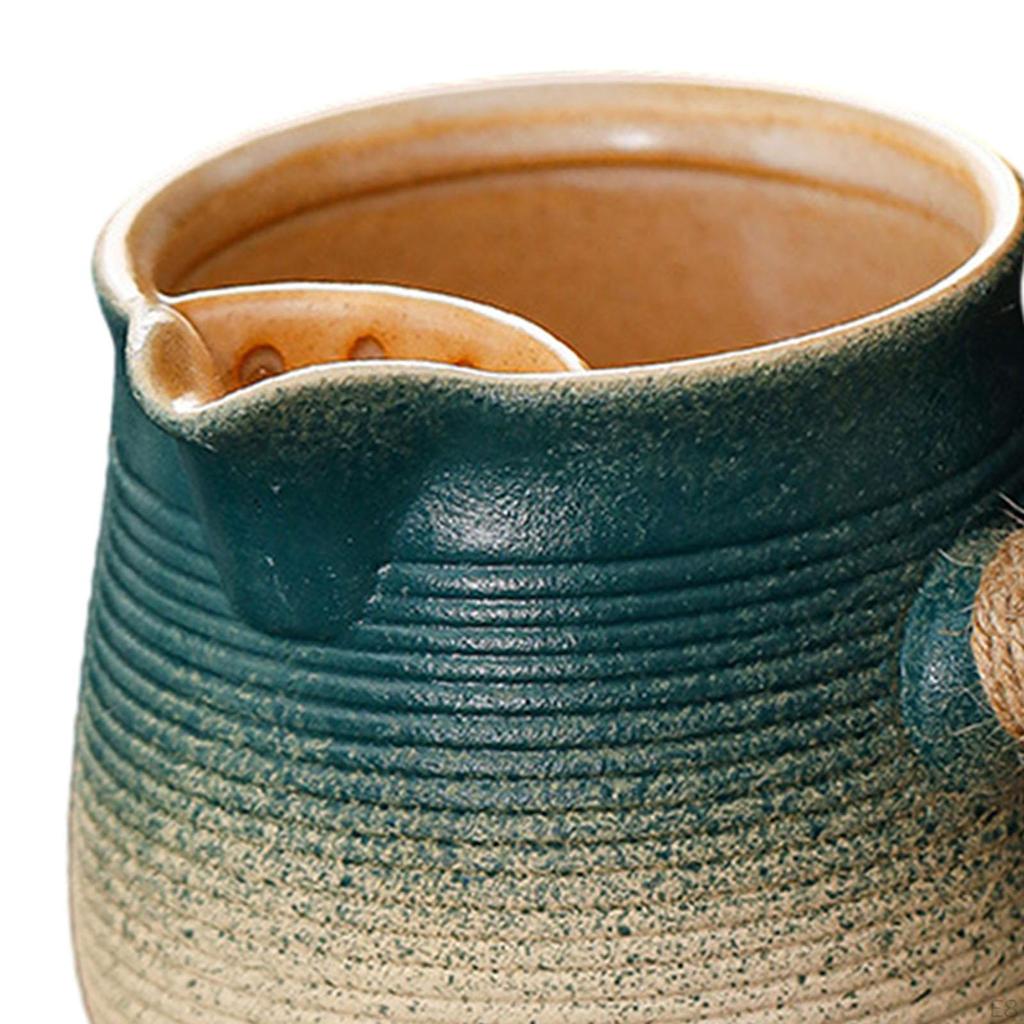 760ml Ceramic Teapot Porcelain Tea Pot with Side Handle Kettle for Camping Picnic