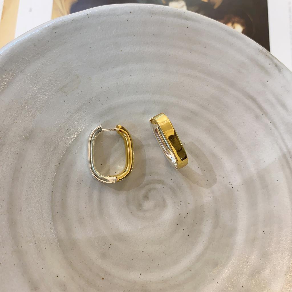 Simple U-Shaped Earrings Women'S Two-Color Personalized Earrings High-Grade Light Luxury Versatile Earrings