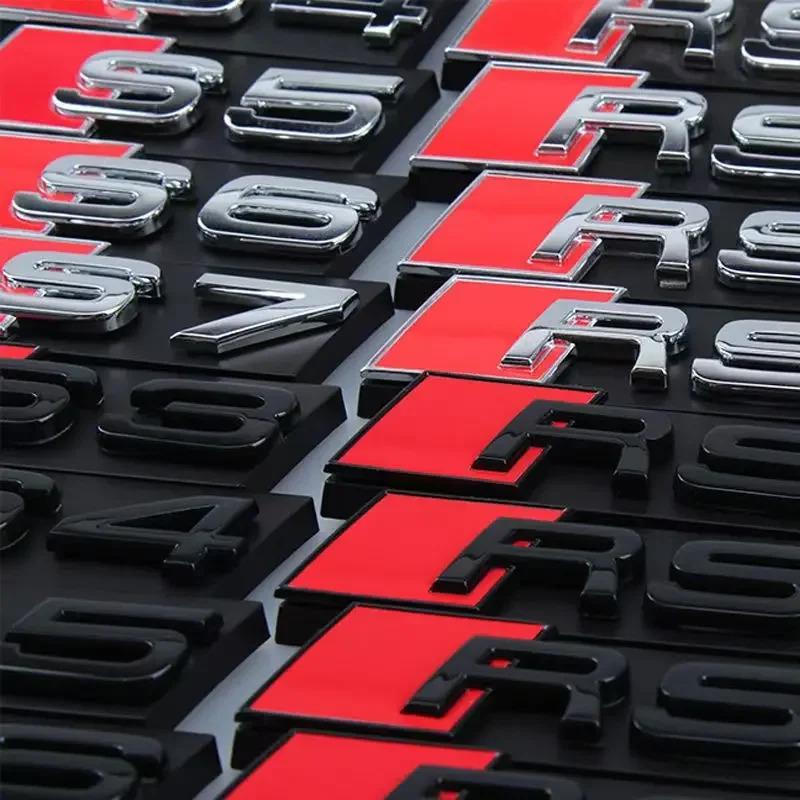ABS Auto Frontgrill Emblem Logo Exterieur Modifikation Zubehör für Audi S4 S3 S5 S6 S7 S8 RSQ3 RSQ4 RSQ5 RSQ6 RSQ7RSQ8 Emblem