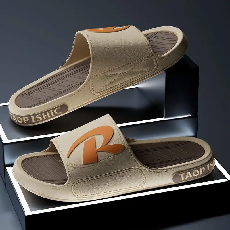 Fashion Slides Male Slipper Bathroom House Indoor Walk Around Home Platform Shiatsu Pvc Mascullino Clappers 2025 Original Y2k Men's Shoe