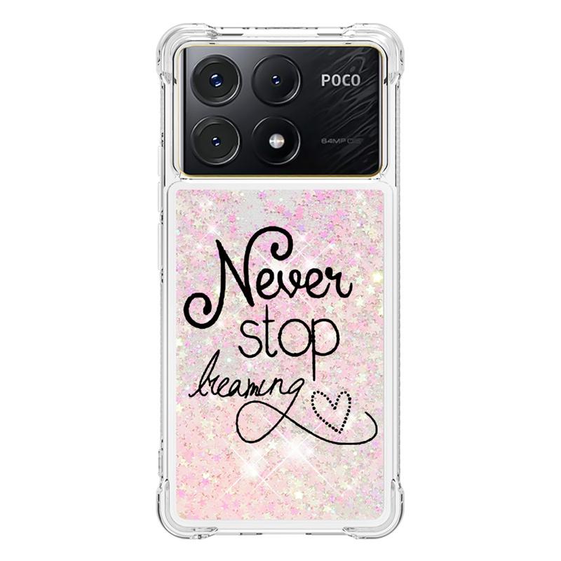 X6 Pro Case On For Fundas Xiaomi Poco X6 Pro Cover Glitter Dynamic Liquid Case For Xiomi Xiaomi PocoX6 X 6 Pro Phone Cases Etui
