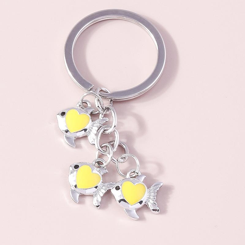 Cute Enamel Animal Bee Keychain Unicorn Key Ring Pendants for Women Girls Handbag Decor DIY Handmade Jewelry Gift