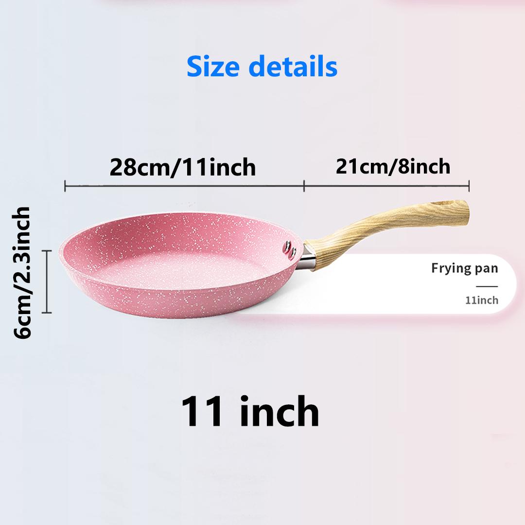 

Кухонная сковорода Innerwell, сковорода с антипригарным покрытием, сковороды без токсинов, каменная посуда, завтрак, сэндвич, стейк, жареные яйца, повар для гурманов Pink-11 inches