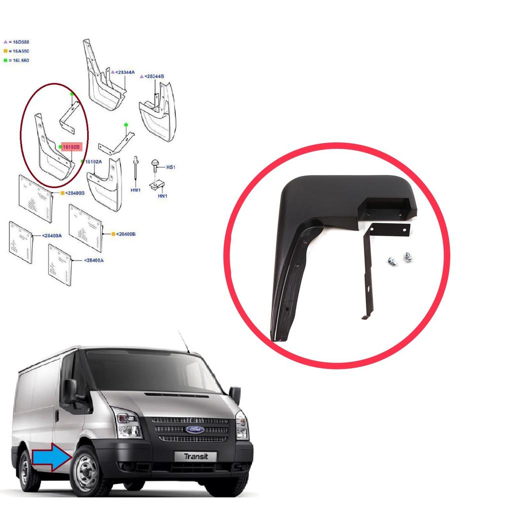 ESP1229-2 Front Right Mud Flap Splash Guard for Ford Transit MK6 MK7 Tourneo 2000-2014 1549539