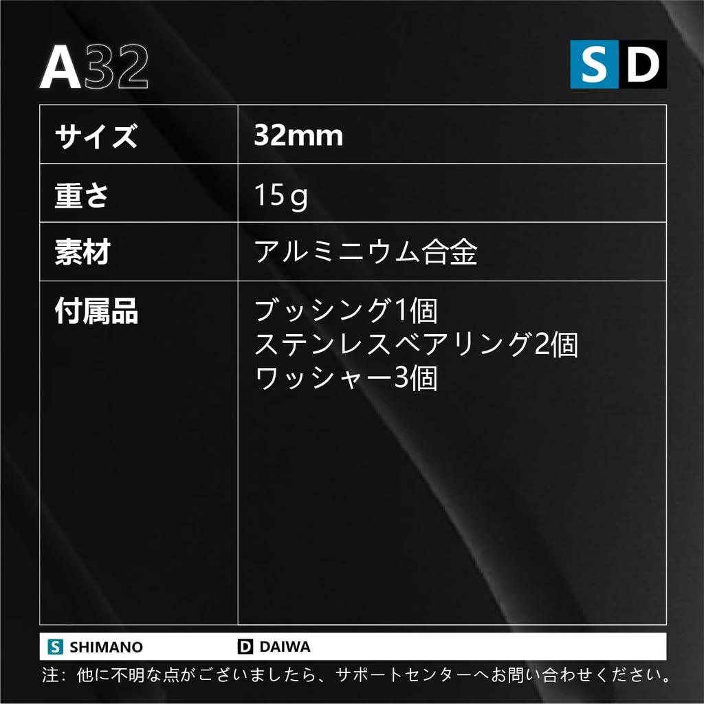 Gomexus 32mm Power Reel Handle Shimano Daiwa Replacement for Power Game and Light Game Knob, A, S, Aluminum,