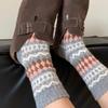 Diamond-patterned Autumn and Winter Warm, Retro Ethnic Style Wool Socks, Thick Pile Socks and Postpartum Socks