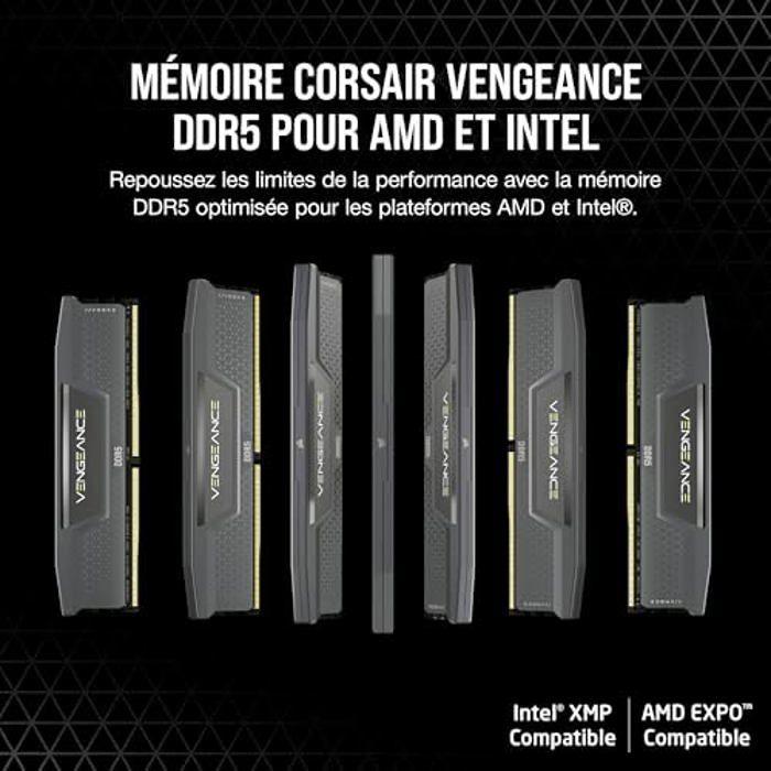 RAM DDR5 - CORSAIR - Vengeance - 32Go - 5200MHz - CL40 - AMD Expo & Intel XMP 3.0