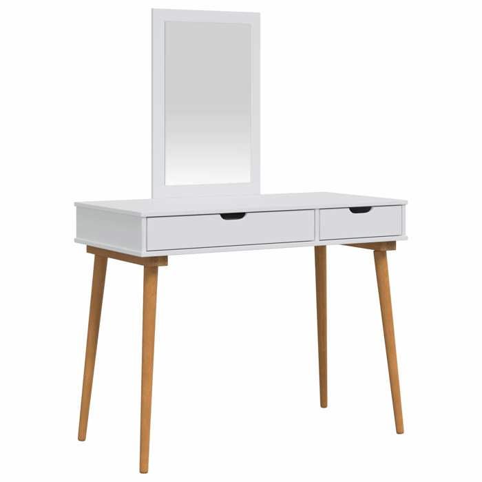 Maison Exclusive - Ensemble de Coiffeuse FAUSKE 2 pc Blanc 100 x 50 x 143 cm