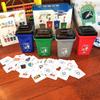 Müllsortierspielzeug - Pädagogischer Schreibtisch-Mülleimer für Kindergärtner