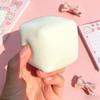 Soft Squishy Milk White Tofu Squeeze Toy Cute White Square Sensory Stress Relief Fidget Toys Dough Ball Gifts For Adults Gift