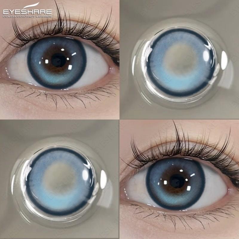 

(0~-6.00 Диоптрии) EYESHARE 1 пара цветных контактных линз BUBBLE с диоптриями 14,5 мм, годовые -5.50