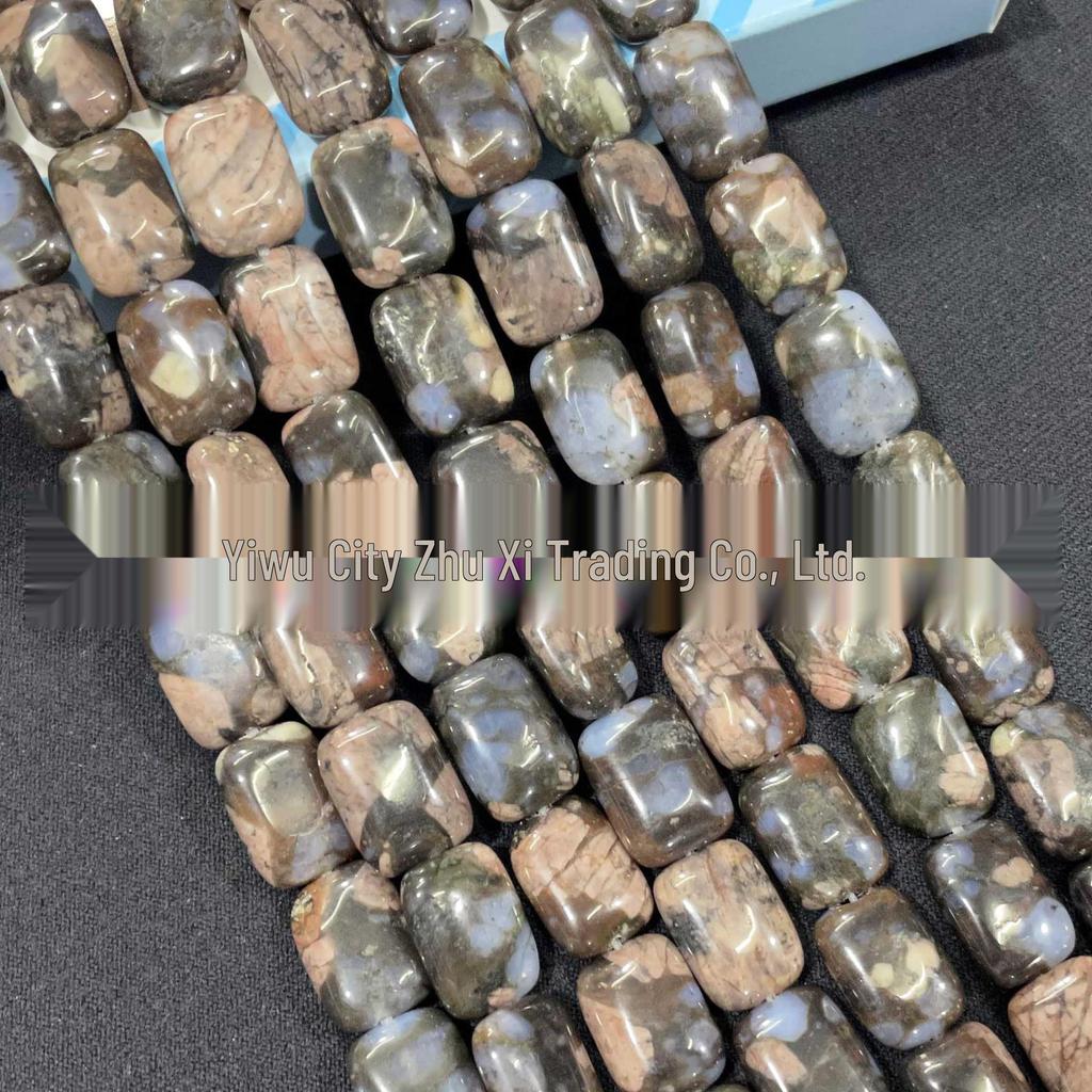 10x14mm Rectangular Crystal Agate and Turquoise Malachite Loose Beads for DIY Jewelry