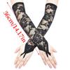 Elegant Lace Fingerless Rose Flower Gloves for Women Vintage Long Gloves for Parties and Evening Event Cosplay Props