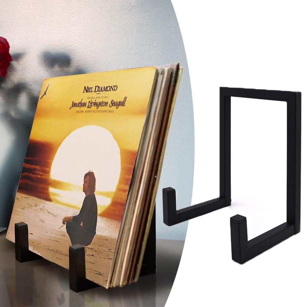 Iron Storage Rack Display Bracket Multi Functional Retro Record Rack Display Stand Office Tabletop Magazine Bookshelf