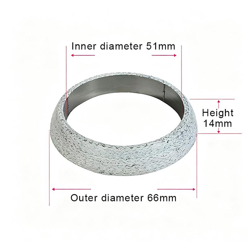 Universal High‑Temperature Exhaust Donut Gasket Ring‑Shape Exhaust Pipe Flange Seal Gasket Exhaust Flange Muffler Replacement