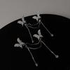 1 pair Luxury Rhinestone Butterfly Earrings Zinc Zinc Alloy Shiny Temperament Eardrops  Bride