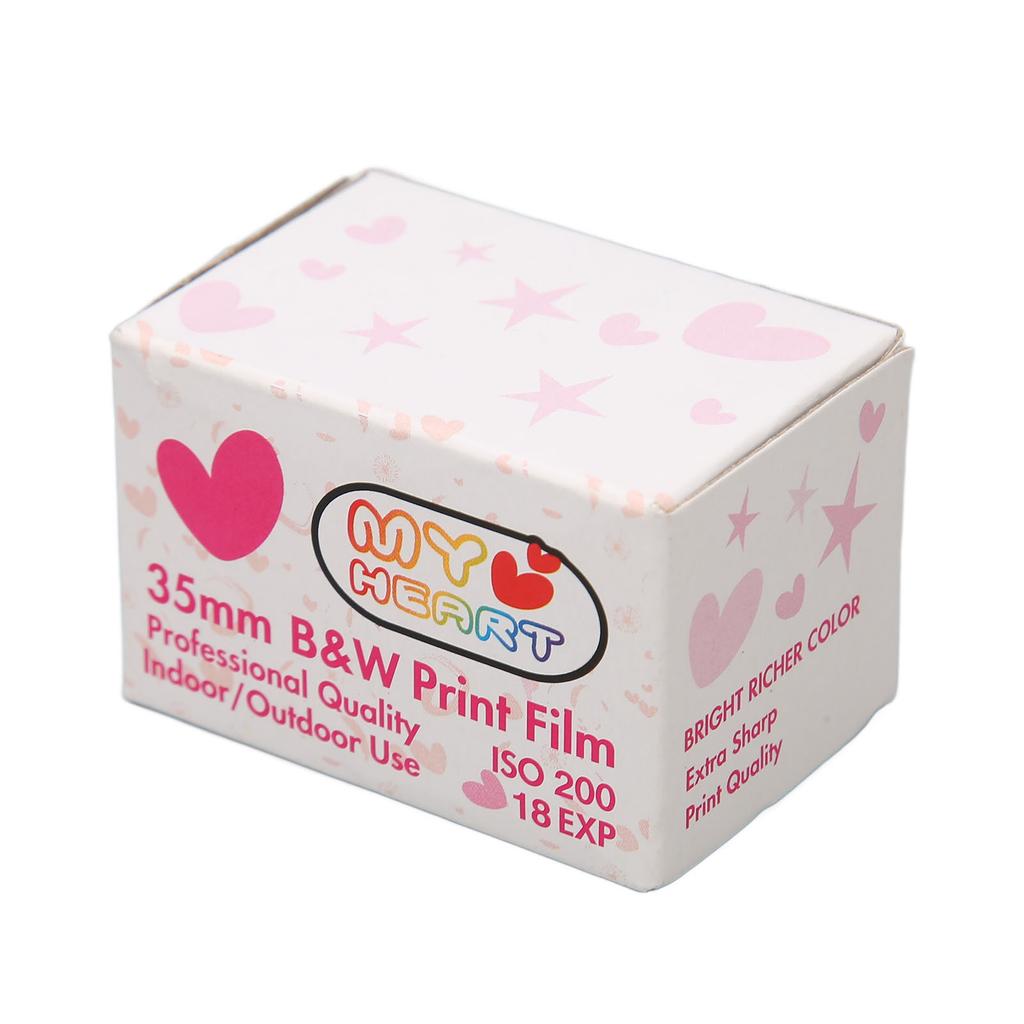 35mm Black and White Print Film ISO 200 HD Camera Black and White Negative Film for 135 Cameras 18 Sheet