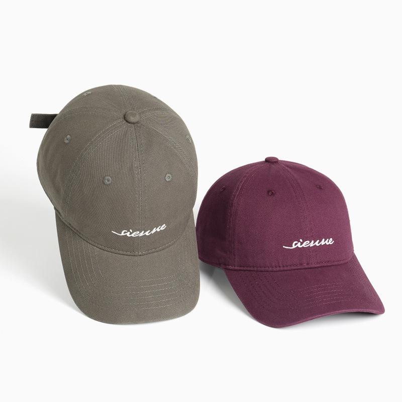 Hochwertige reine Baumwollkappe Herren Frühling und Sommer Weiches Oberteil Dünnes Gesicht High-End Baseballkappe Damen Gesicht Kleine Buchstabenstickerei