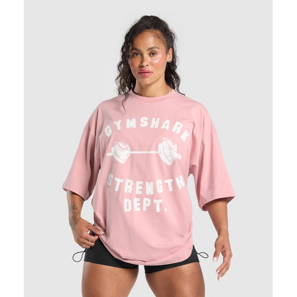 

Gymshark Barbell HearTs Oversized T shirT lighT Pink B2b1c Kb01 XS