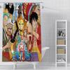 Hot P-PieceS Japan Anime One Shower Curtain Waterproof Polyester Fabric Paint Bath Curtain Home Bathroom Decor Curtain With Hook