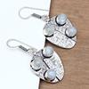 925 Silver Moonstone Earrings Sterling Jewelry Rainbow Earring Natural Gemstone
