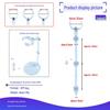 Adjustable Transparent Figure Stand Clip with Waist Support, Bendable Auxiliary Stand, Multiple Sizes