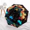 Colorful Bear Mandala Wall Art DecorUmbrella, Portable 3-Fold Compact Umbrella for Men & Women Gift