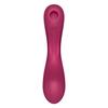 Stimulateur - satisfyer - curvy trinity 1 - bordeaux - silicone médical - étanche ipx7