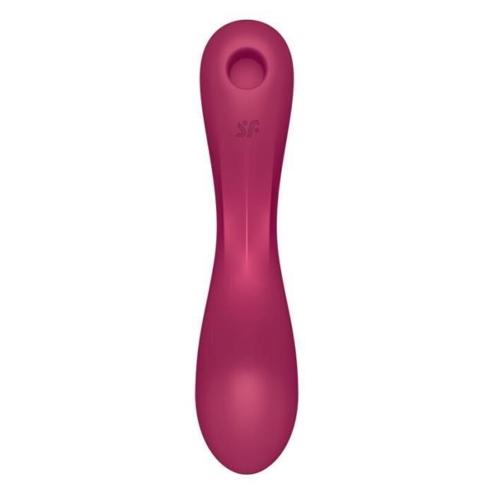 Stimulateur - satisfyer - curvy trinity 1 - bordeaux - silicone médical - étanche ipx7