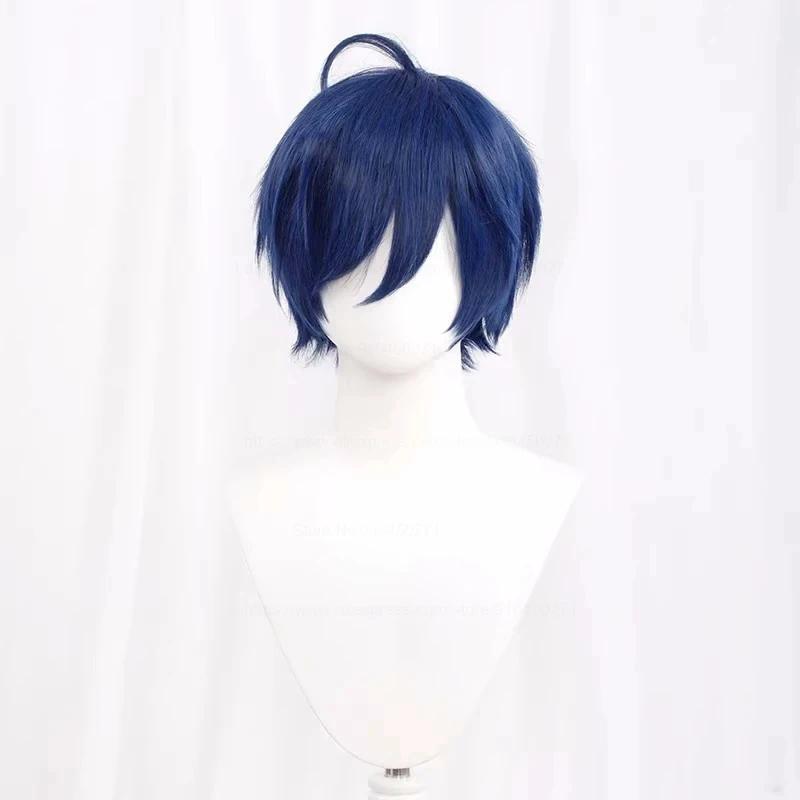 Synthetic Short Straight Cosplay Wig White Green Purple Brown Black Blue Gray Orange Red Fluffy Heat Resistant Hair Anime Wigs