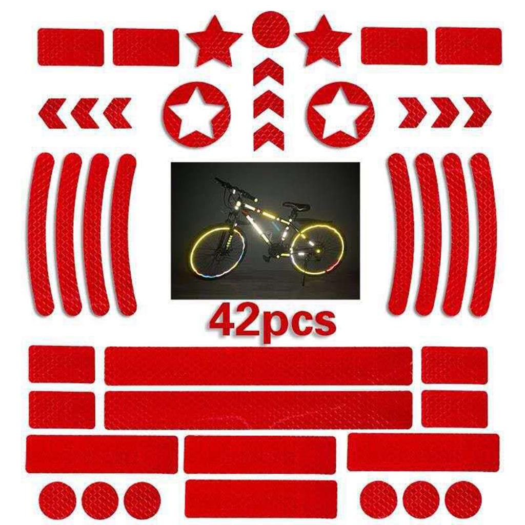 Honeycomb Reflective Stickers For Bicycle And E-Bike High-Visibility Safety Warning Strips Waterproof Sunproof